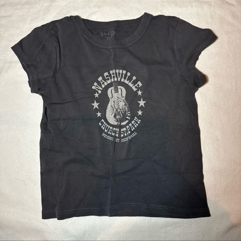 Brandy Melville Charcoal Nashville Graphic Tee